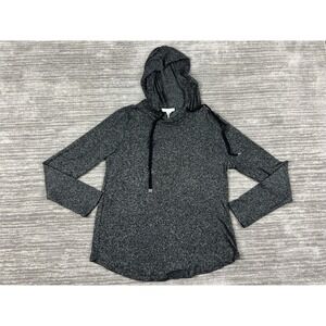 Lynn Ryan Sweater Womens Large Dark Gray Longsleeve Hoodie Rayon Blend